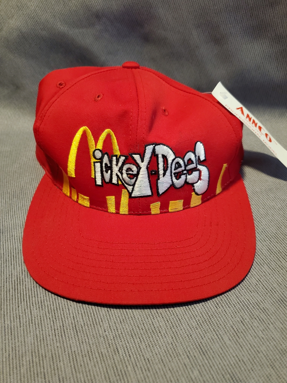Vintage 90s McDonald’s Mickey Dee’s Snapback Hat Annco 1995